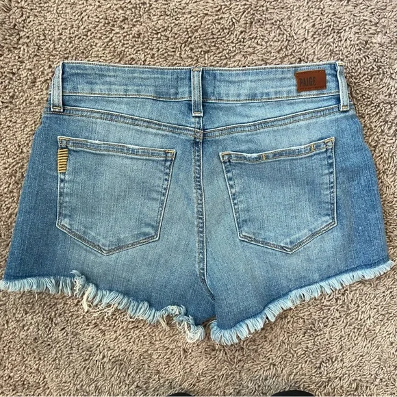 PAIGE denim Daryn Short Distressed Medium Wash - Picture 2 of 5